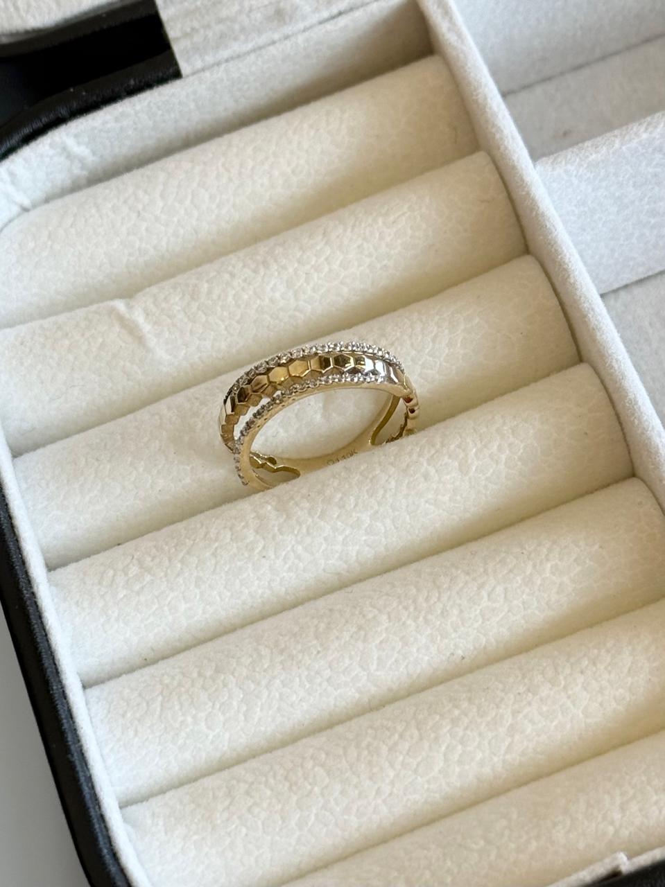 ANILLO CORAZONES 2GR 10K T/6
